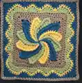 Pinwheel Square Crochet Pattern step 4 - final assembly and finishing