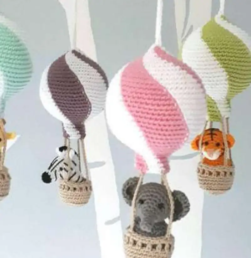 Complimentary Advanced crochet pattern: Hot Air Balloon Baby Mobile Amigurumi Pattern - Simple to follow guide