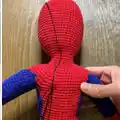 Spiderman Amigurumi Pattern step 2 - assembly progress