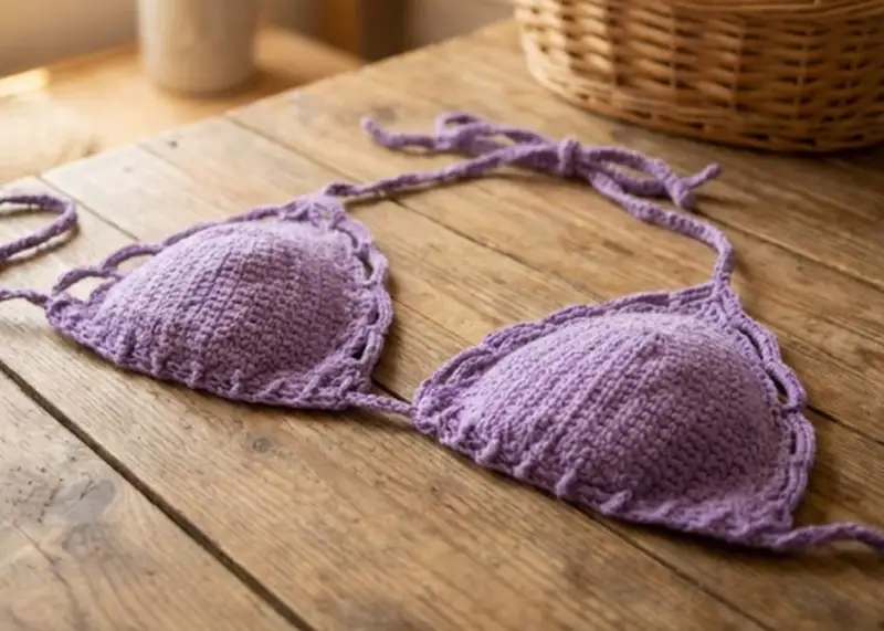 Complimentary Intermediate crochet pattern: Oceana Bikini Top Crochet Pattern - Simple to follow guide