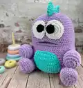 Monster Surprise Mr. Love Amigurumi Pattern step 1 - construction progress