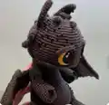 Black Dragon Toothless Amigurumi Pattern step 4 - final assembly and finishing
