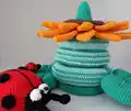 Sunflower Stacking Toy Amigurumi Pattern step 3 - details and accessories