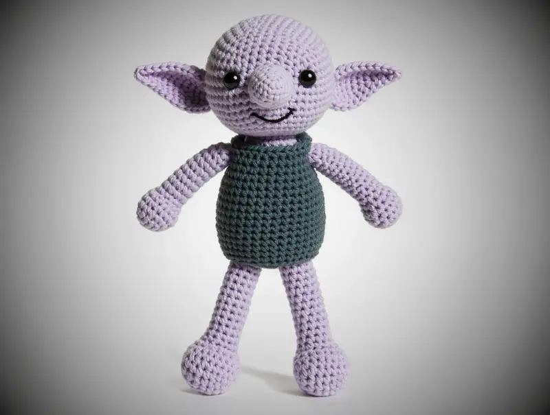 Complimentary Intermediate crochet pattern: Dobby the House Elf Amigurumi Pattern - Simple to follow guide