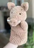 Boar Hand Puppet Amigurumi Pattern step 3 - details and accessories