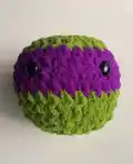 Ninja Turtle Amigurumi Pattern step 2 - assembly progress