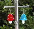Toadstool Keychain Amigurumi Pattern step 1 - construction progress