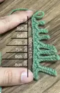 Fern Plant Car Hanging Crochet Pattern step 3 - details and accessories