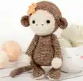 Lucy the Monkey Amigurumi Pattern step 2 - assembly progress