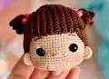 Boo Doll with Monsters Inc Accessories Amigurumi Pattern step 3 - details and accessories