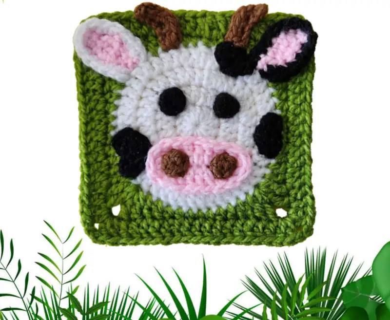 Complimentary Intermediate crochet pattern: Cow Granny Square Crochet Pattern - Simple to follow guide
