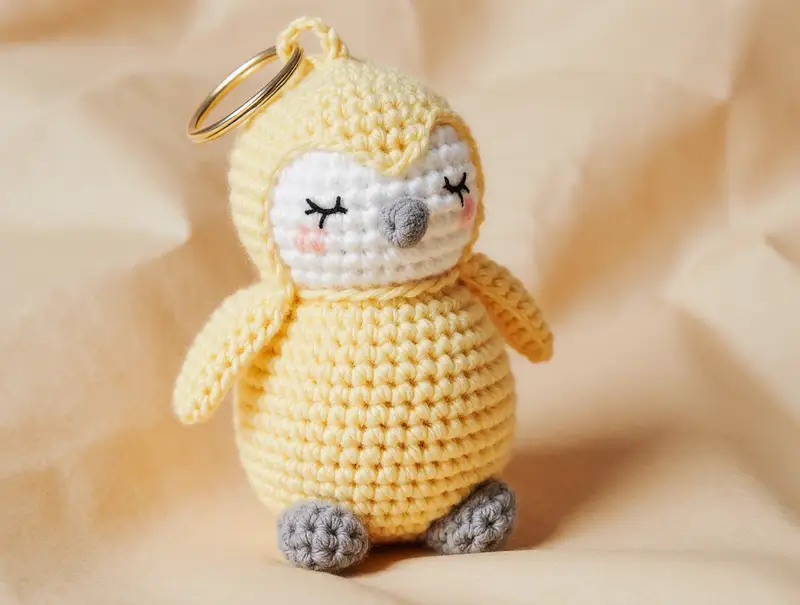 Complimentary Intermediate crochet pattern: Keychain Mini Penguin Amigurumi Pattern - Simple to follow guide