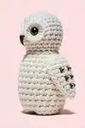 Hedwig the Owl Amigurumi Pattern step 1 - construction progress