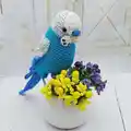 Budgerigar Bird Amigurumi Pattern step 1 - construction progress