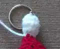 Santa Keychain Amigurumi Pattern step 2 - assembly progress