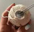 Bunny Rattle Toy Crochet Pattern step 4 - final assembly and finishing