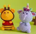 Winnie the Pooh & Friends Bundle Amigurumi Pattern step 2 - assembly progress