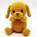 Puppy Dog Friend Amigurumi Pattern step 1 - construction progress