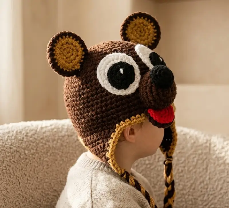 Complimentary Intermediate crochet pattern: Crochet Hatimals Bear Hat Pattern - Simple to follow guide