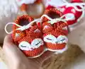 Fox Baby Booties Crochet Pattern step 1 - construction progress