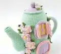 Spring Teapot House Crochet Pattern step 4 - final assembly and finishing