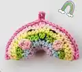 Sun & Rainbow Keychains Crochet Pattern step 3 - details and accessories