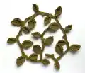Leaf Garland Crochet Pattern step 1 - construction progress