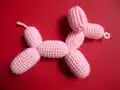 Balloon Dog Amigurumi Pattern step 1 - construction progress