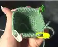 Creeper Minecraft Character Amigurumi Pattern step 2 - assembly progress