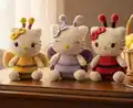 Hello Kitty Amigurumi Pattern step 1 - construction progress
