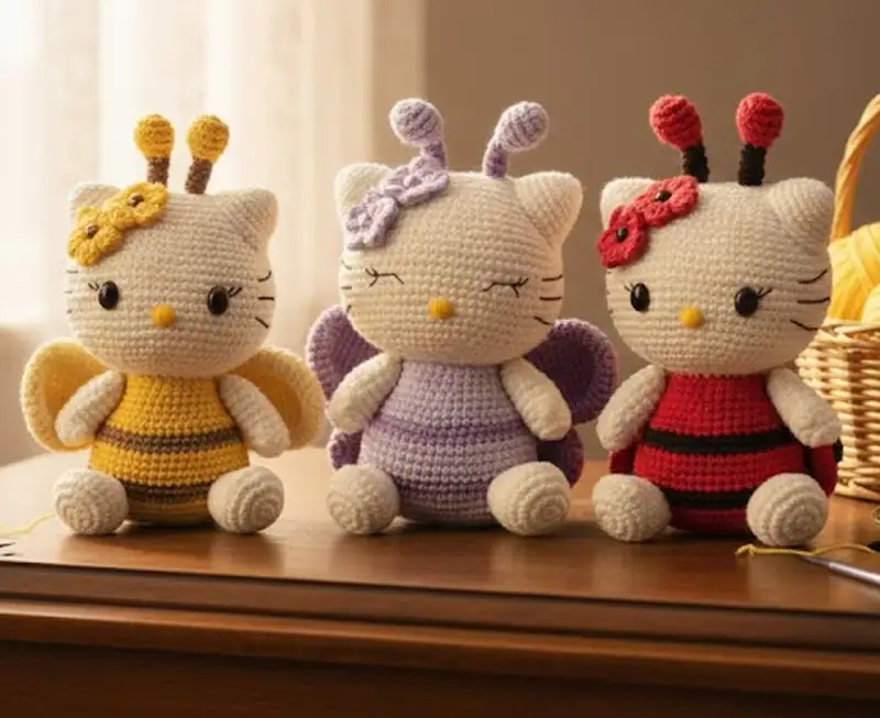 Complimentary Beginner Friendly crochet pattern: Hello Kitty Amigurumi Pattern - Simple to follow guide