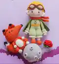 Little Prince Amigurumi Pattern step 1 - construction progress