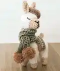 Louisa Llama Amigurumi Pattern step 3 - details and accessories