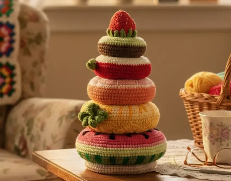 Complimentary Advanced crochet pattern: Fruit Stacking Toy Crochet Pattern - Simple to follow guide