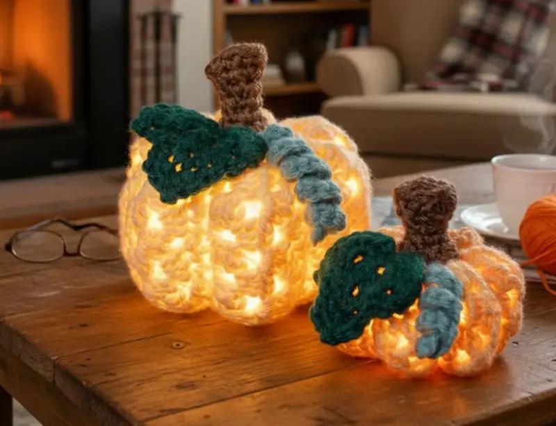 Complimentary Intermediate crochet pattern: Lighted Granny Pumpkin Crochet Pattern - Simple to follow guide