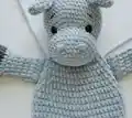 Hippo Lovey Amigurumi Pattern step 4 - final assembly and finishing