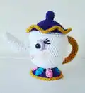 Mrs. Potts & Chip Amigurumi Pattern step 2 - assembly progress