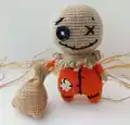 Trick or Treat Sam Amigurumi Pattern step 2 - assembly progress