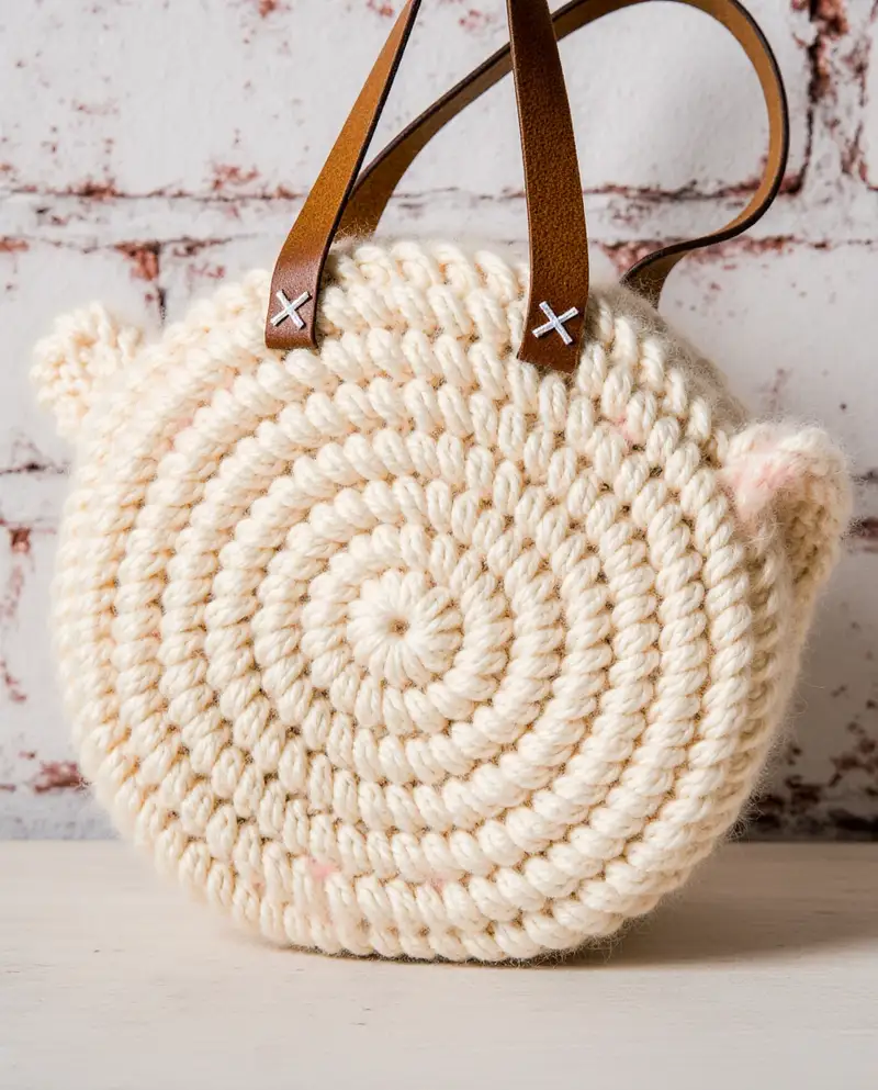 Complimentary Intermediate crochet pattern: Round Crochet Bag Pattern - Simple to follow guide
