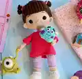 Boo Doll with Monsters Inc Accessories Amigurumi Pattern step 1 - construction progress