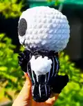 Jack Skellington Amigurumi Pattern step 2 - assembly progress