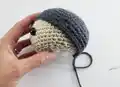 Stella the Spider Amigurumi Pattern step 2 - assembly progress