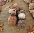 Pine Cone Baby Amigurumi Pattern step 1 - construction progress