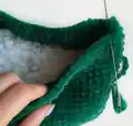 Adorable Dinosaur Pillow Crochet Pattern step 2 - assembly progress