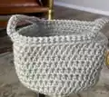 Simple Basket Crochet Pattern step 4 - final assembly and finishing