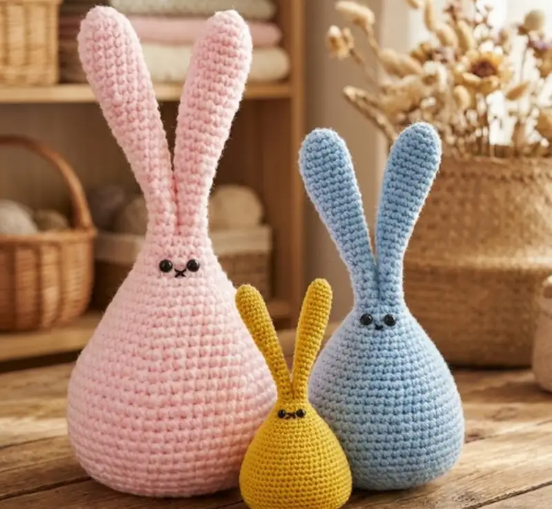 Complimentary Beginner Friendly crochet pattern: Adorable Chunky Bunny Amigurumi Pattern - Simple to follow guide