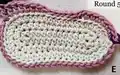 Baby Ballerina Strappy Flats Crochet Pattern step 2 - assembly progress