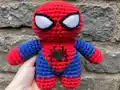 Spider-Man Amigurumi Pattern step 2 - assembly progress