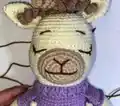 Mother and Baby Lama Amigurumi Pattern step 2 - assembly progress