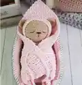Baby Bears in Cradle Amigurumi Pattern step 3 - details and accessories